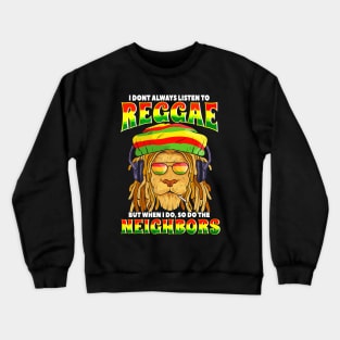 Reggae Music lovers Jamaican royal lion Gift Crewneck Sweatshirt